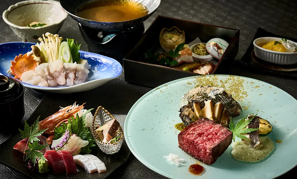 お造り六種・熊野牛・あわびの美味コース